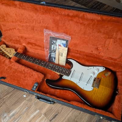 Fender Stratocaster 50th Anniversary Limited Edition Electric Guitar 1996 Flamed Sunburst W/OHSC & Candy image 1