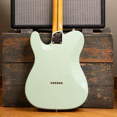 Fender American Ultra Luxe Telecaster 2021 Transparent Surf Green image 10