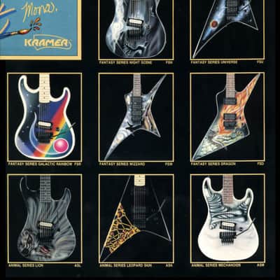 Kramer VERY RARE! BARETTA *GRAIL* GUITAR ART 1985 Custom Graphic image 25