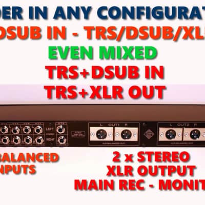 16 input - 2 Out - Analog Summing Box Mixer for DAW - Synth - Drum Machine - DSUB In TRS Out - Passive Rackmount  - Order and customize yourself! image 4