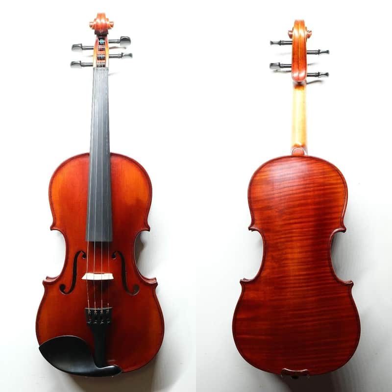 Handmade 4/4 Violin Outfit Italian Spruce, 1pc Maple Back, Rich Tone, Case & Bow image 1