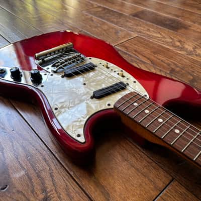 1993 Fender Traditional 60s Mustang Order Made Custom Transparent Red Premium Ash Maple Seymour Duncan MIJ Japan image 7