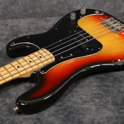 1977 Fender Precision Bass - Sunburst - OHSC image 11