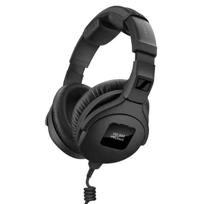 Mint Liquid Audio Senn heiser HD 300 PROtect Professional Closed-back Audio Headphones, Black Bundle w/Pig Hog PHX14-25 1/4" Headphone Extension Cable Polishing Cloth image 6