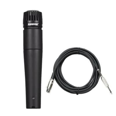 SHURE Shure SM57-LCE [5.0m Microphone Cable Set (XLR Female to TS Phone)] (2-Year Warranty) (Standard Dynamic Microphone) (A Standard for Instrument and Guitar Recording)