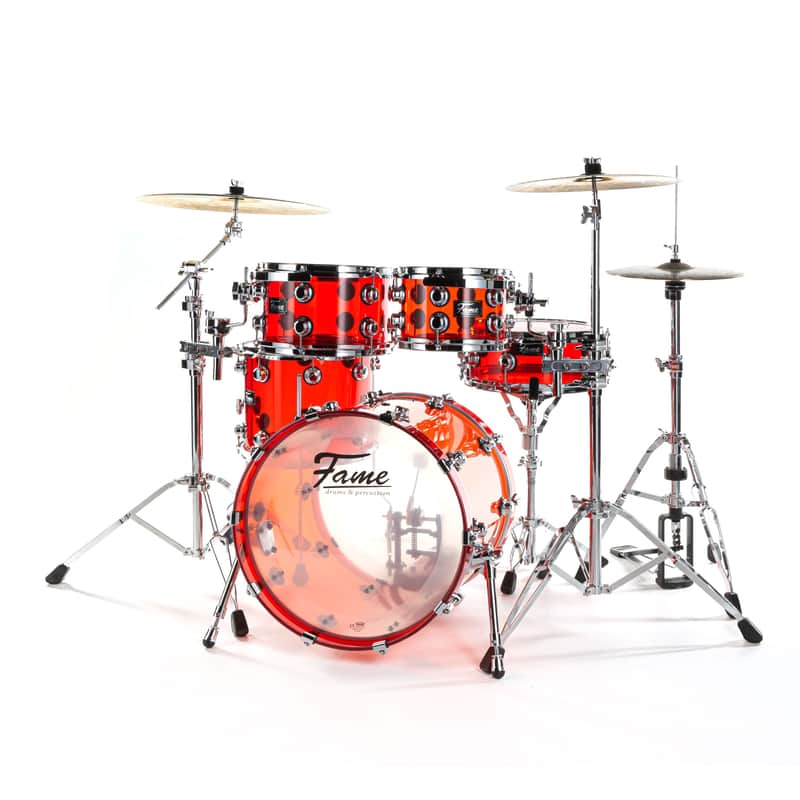 Fame Crystallica Studio Set Red Acryl - Drum Shell Set image 1
