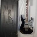 Ibanez RG350EXZ Black/Silver 24-fret locking tremolo electric guitar w/ case + Dimarzio humbuckers