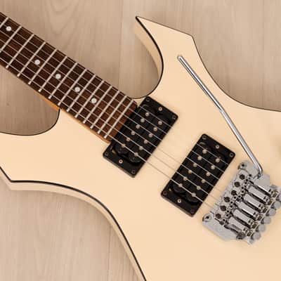 1987 BC Rich Warlock Custom NJ Series Vintage Electric Guitar White w/ Floyd Rose, Japan image 7