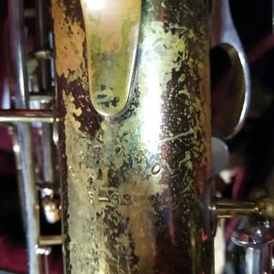 Buescher Alto Saxophone USA w/ case/neck/MP/strap, acceptable condition image 9