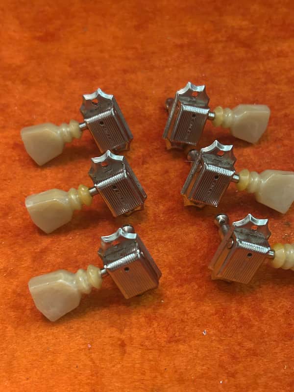 Vintage Kluson Deluxe Single Line Double Ring Tuners Gibson 1960 1961 1962 1963 1964 Les Paul SG 335 - Nickel image 1