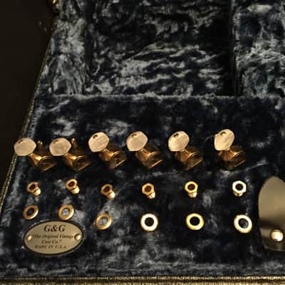 V. RARE Fender Schaller Elite Gold / Pearl Tuners John Mayer BLK 1, SRV #1 Tuning Pegs 099-0846-200 image 2