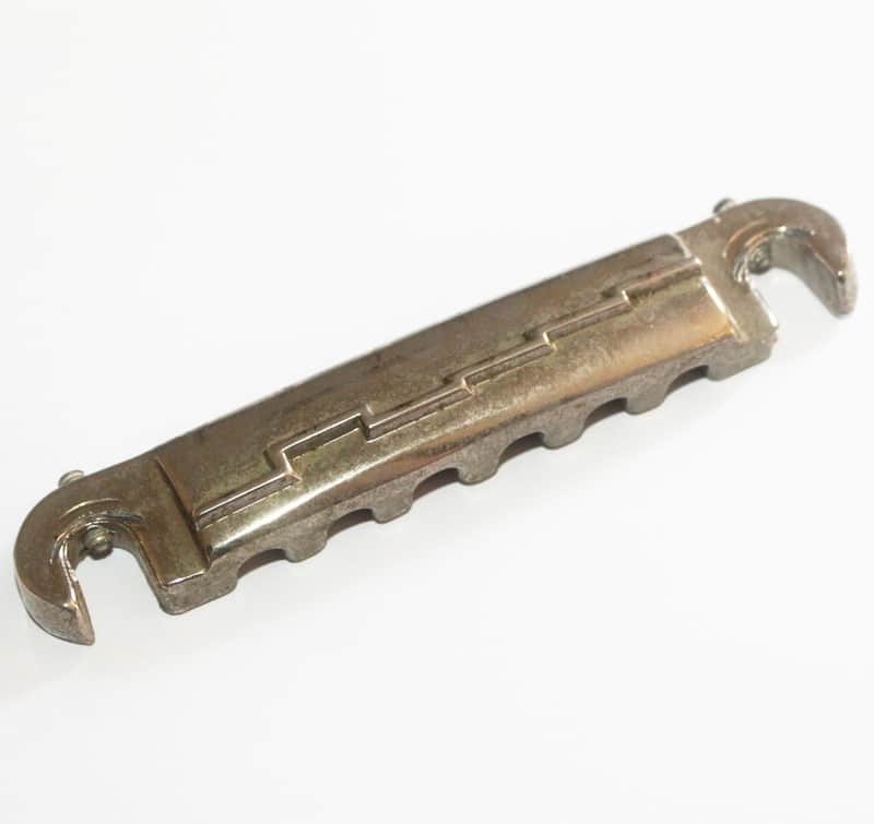 Gibson 1962 Compensated Wrap Around Tailpiece Lightning Bolt Wraparound Nickel 1963 1964 1960's image 1