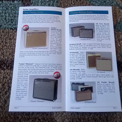 Vintage 1995 Fender Amplifier Catalog! Rare, Original Case Candy, Paperwork! image 3