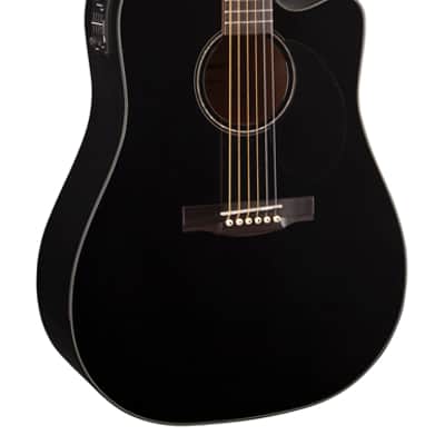 Jasmine by Takamine JD93CE-BLK Black Dreadnought Acoustic-Electric Guitar w/CASE image 19
