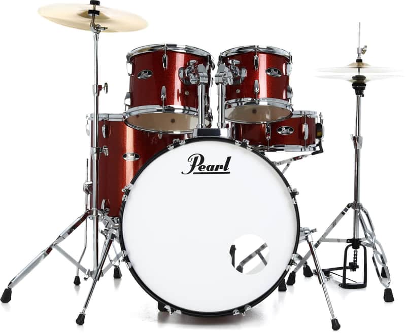 Pearl Roadshow RS525SC/C 5-piece Complete Drum Set with Cymbals - Burnt Orange image 1