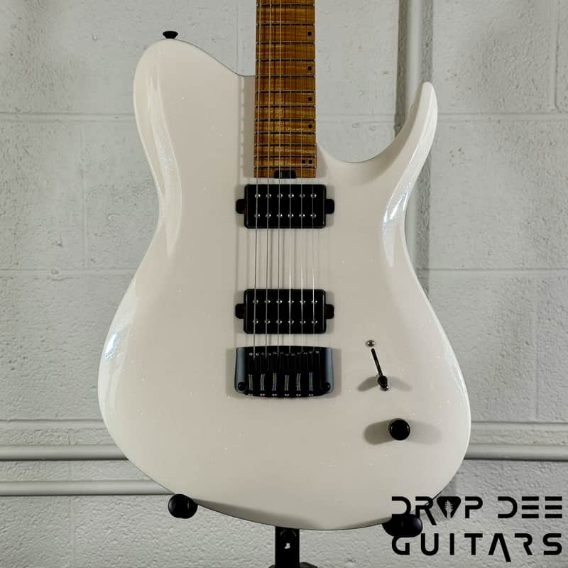 Balaguer USA Series Seraph Modern Electric Guitar w/ Case (324) - Gloss Metallic Jewel White image 1