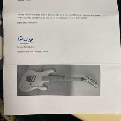 Kramer Baretta White/Maple 1985 image 23