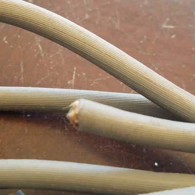 Unknown one (1) 117V Power Cord Electric Cable cut Grounded stylized A Vintage non-polarized grey 1940s-1960s image 7