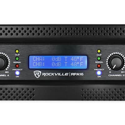 Rockville RPA16 10000 Watt Peak / 3000w RMS 2 Channel Power Amplifier Pro/DJ Amp image 1