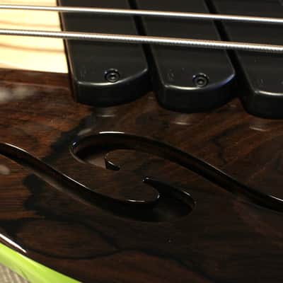 Dingwall Custom Shop Afterburner II Natural Ziricote X-Top Ferrari Green Back image 4