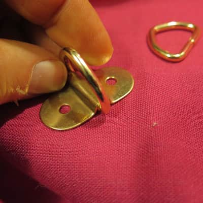 TKL "D" Rings and handle mounting plates for guitar bass case - or trumpet sax flute violin case image 7