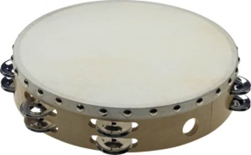 Stagg 10" Pre-Tuned Wooden Tambourine 16 Jingles image 1