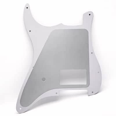 11-Hole ST Style Electric Guitar Pickguard, Single Humbucker Pickup Hole with Aluminum Foil Shielding (White 3-Ply) image 4