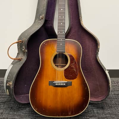 1949 Martin D-28 Shade Top Brazilian Rosewood Sunburst Vintage Harptone Case Holy Grail! image 4