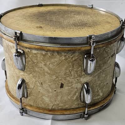 Slingerland Radio King Tom 12x8 w/Rogers Swivomatic Mount 1940s-1950s - White Marine Pearl image 1