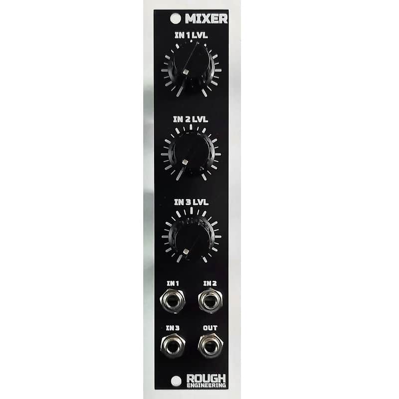 Rough Engineering 3 channel Mixer Eurorack Module 5hp Black Full KIT DIY image 1