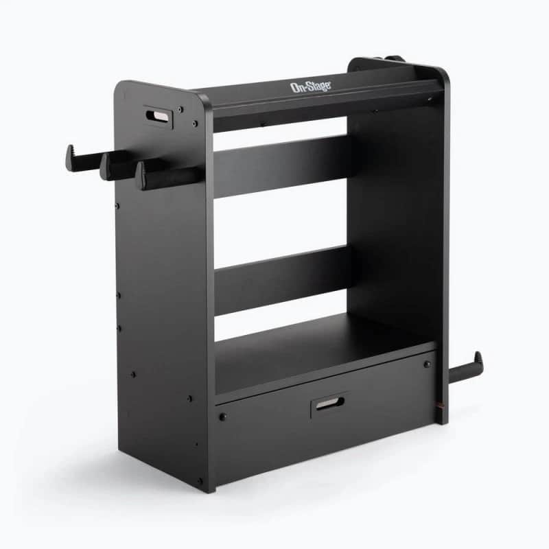 Guitar Workstation (Black) – Amp Stand, Guitar Stand & Pedalboard Organizer image 1
