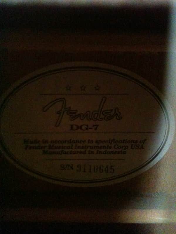 Fender DG-7 Acoustic Guitar | Reverb