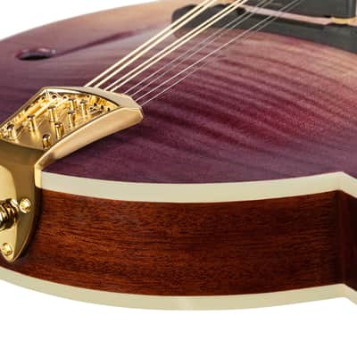 Ortega RMF200PF Americana Series F-Style Solid Flamed Maple Top Maple Neck 8-String Mandolin w/Croco Leather Case image 12