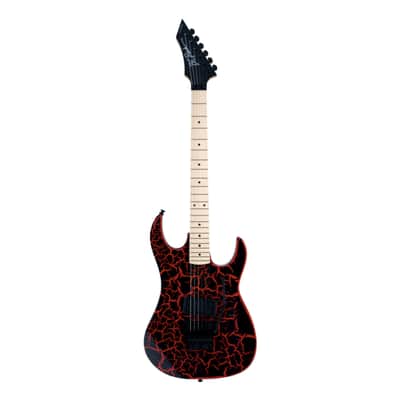 B.C. Rich Gunslinger Retro II Electric Guitar W/Floyd Rose - Red Crackle image 3