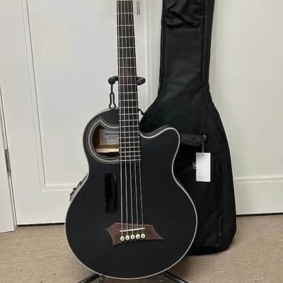 Warwick Rockbass Alien Deluxe Hybrid Thinline 5 String Acoustic Electric Bass - Black image 1