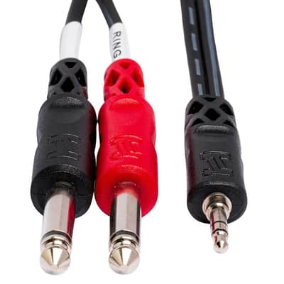 HOSA CMP-153 3' Stereo Breakout, 3.5 Mm TRS To Dual 1/4 In TS image 4