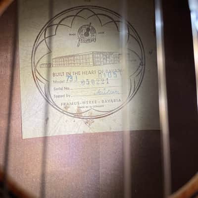 1973 Framus model 73J  Classical guitar image 2