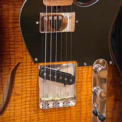 CP Thornton Thinline Classic II-European Fiddleback Ash-Tobacco Burst (Authorized Dealer) image 4