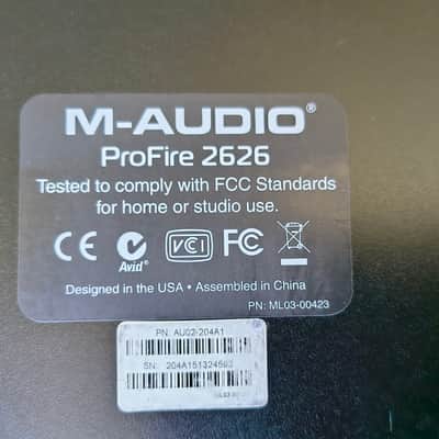M-Audio ProFire 2626 Firewire Audio Interface 2010s - Black image 17