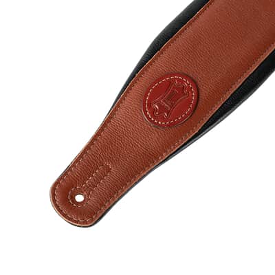 Levy's Garment Leather Guitar Strap 3" Signature Series Padded Tan image 3