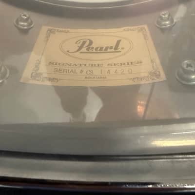 Pearl CS1450 Chad Smith Signature 14x5" Steel Snare Drum 2010s - Black Nickel image 6
