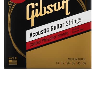 Gibson Coated Phosphor Bronze Acoustic Guitar Strings Medium Gauge image 2