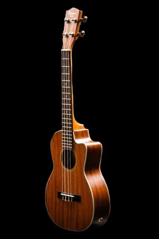 Ohana Model TK-20CE Solid Top Tenor Electric/Acoustic Ukulele + Gig Bag - BLEM
