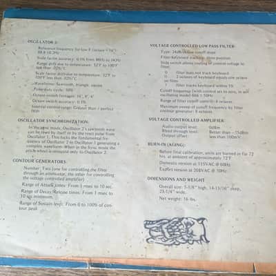 Original 1979 Moog Prodigy Owner’s Manual – by Tom Rhea (Rare Vintage) image 5