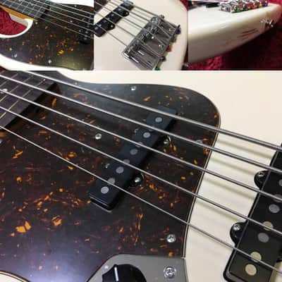 Fender Japan JBV LH VWH Lefty Electric Jazz bass 5-string 2006-2008 Made smooth neck Used in Japan image 4