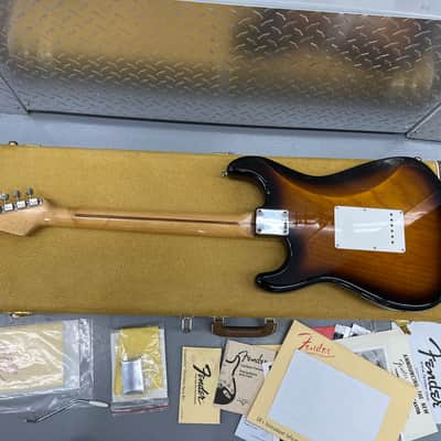 RARE! Fender American Vintage AVRI '54 Stratocaster Limited edition of 1954 COA 2014 Burst USA Case Candy Papers_234 image 9