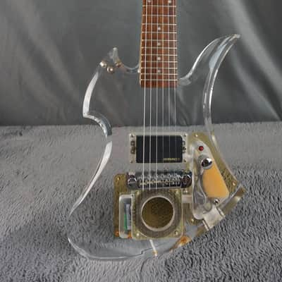 Fernandes Crystal Jr With Built In Amp Mockingbird Rare! Clear image 2