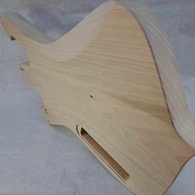 Unfinished Poplar Fireman P bass guitar body - fits fender necks J2429 image 5