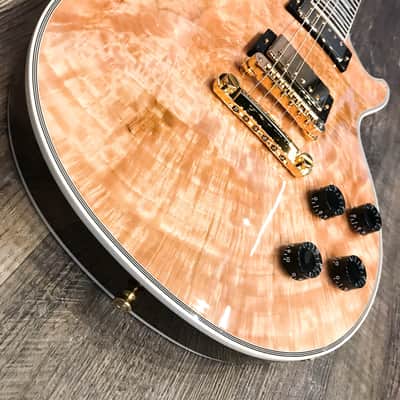 Gibson Custom Shop Les Paul Custom Burl Maple Limited Edition Electric Guitar Natural image 12