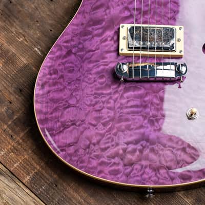 Wolf 200Q (Quilted Maple Top) Purple Electric Guitar image 14